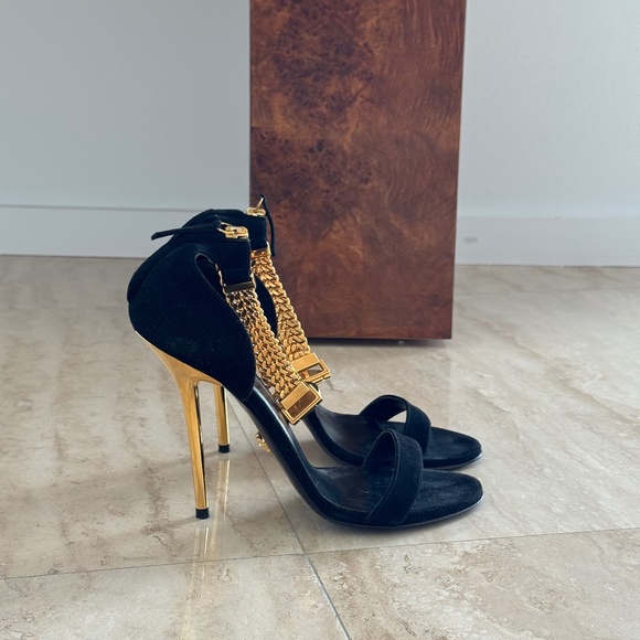 Suede leather Versace Heels - Picture 1 of 9